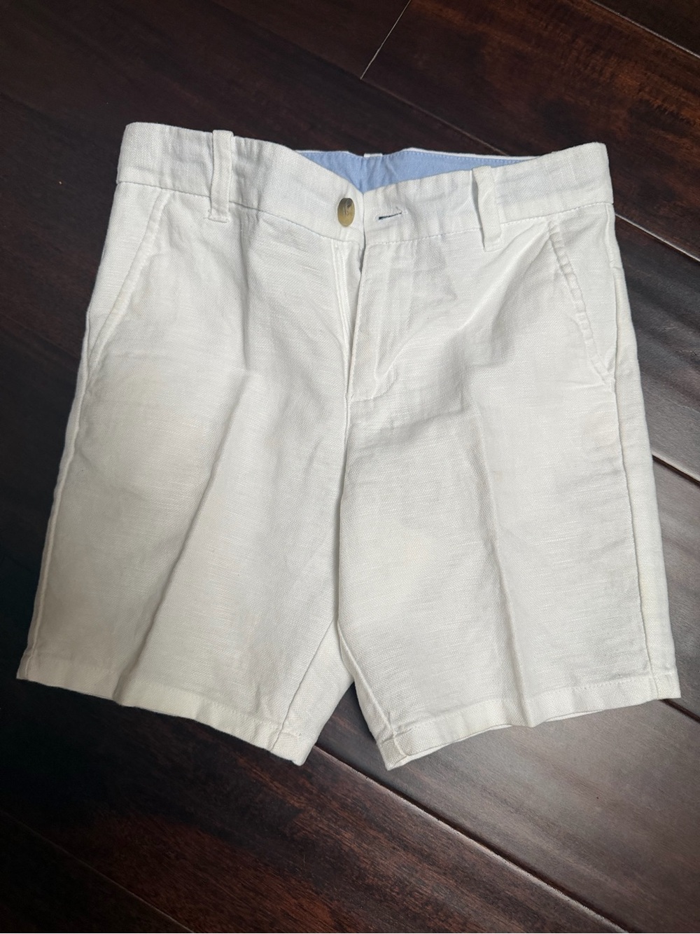 Janie and Jack White Linen-Blend boys Shorts size 7